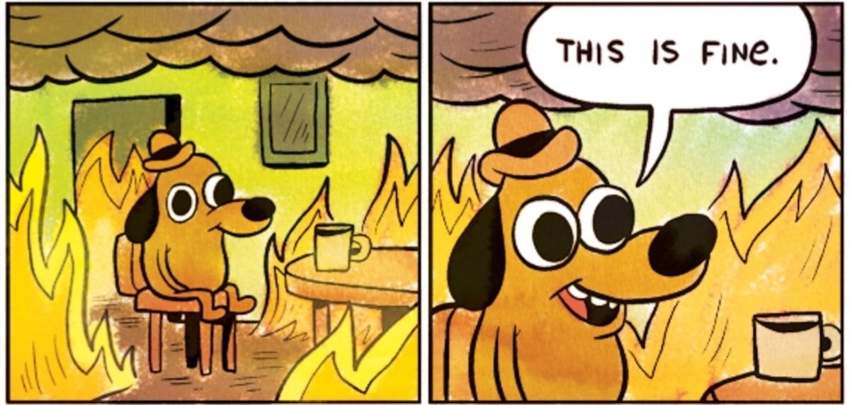 Obviously Not Fine (trope)