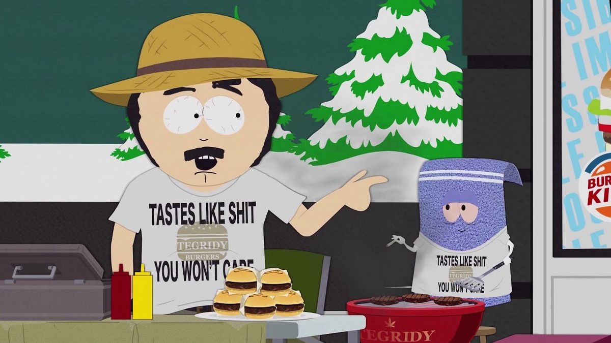 Funny Tegridy Farms Burger Tastes Like Shit You Wont Care T-Shirt Funny Tegridy Farms Burger Tastes Like Shit You Wont Care T-Shirt