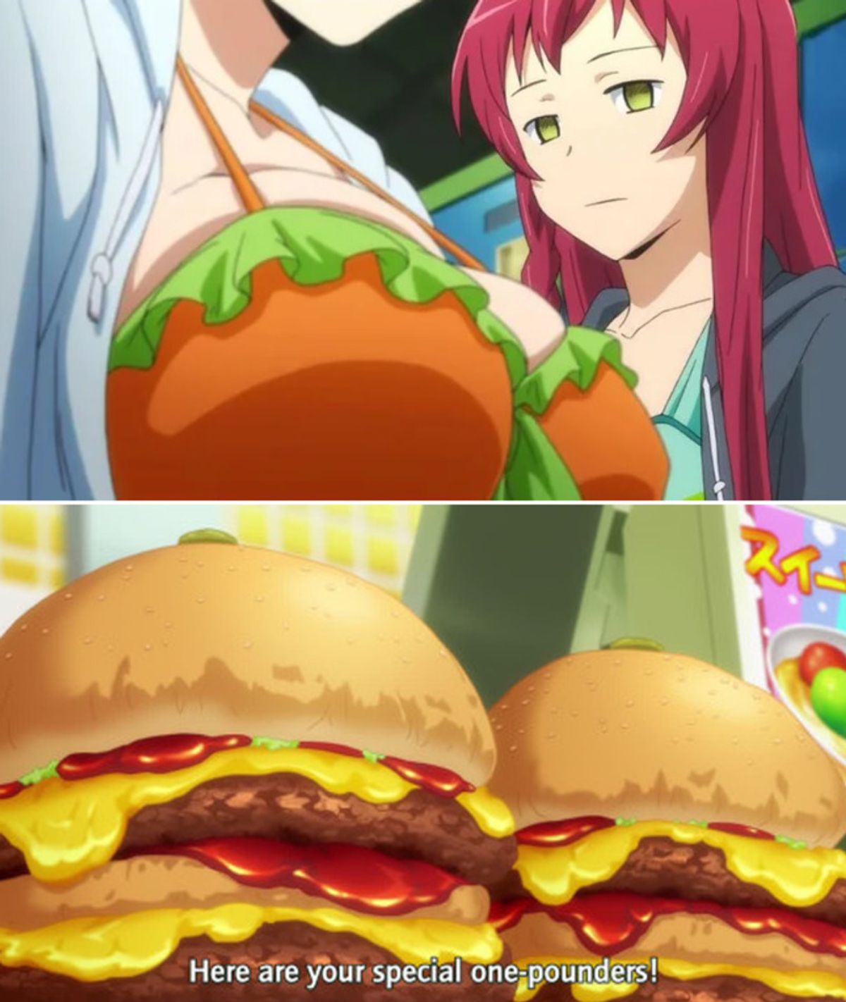 Food and Body Comparison (trope)