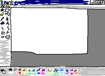 microsoft paint drawings of a house